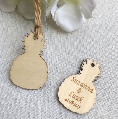 China Can Use For Gift Customlized Personalized Wedding Name Day Wooden Pineapple Tags Wooden Tag Gifts Decorations for sale