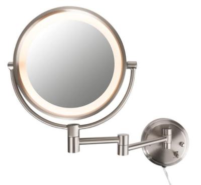 China Minimalist UL Listed Hot Selling Original Manufacturer 3X 5X Magnifying Double Side LED Lighted Makeup Mirror for sale