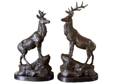 China Life Size Metal Antelope Casting Bronze Deer Sculpture for Indoor or Outdoor for sale