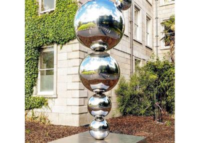 China Custom Mirror Polished Modern Art Stainless Steel Sphere Ball Sculpture for Outdoor for sale