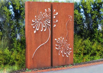 China Corten Steel Metal Wall Sculpture For Indoor Outdoor Decoration 120cm Height for sale