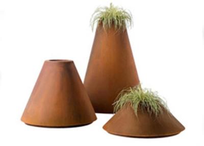 Chine Pots en acier professionnels de Corten, planteurs en acier WS-CS367 de fleur en métal de Corten à vendre