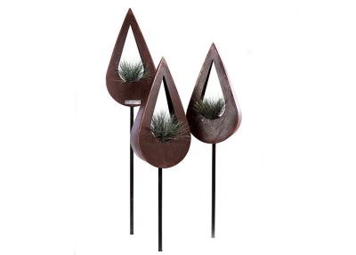 China Contemporary Corten Metal Planters , Corten Steel Trough Planter Attractive Design for sale