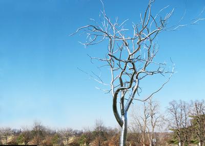 China Vernietigde het Beeldhouwwerk van de roestvrij staalboom, Openlucht het Beeldhouwwerktuin van de Metaalboom Te koop