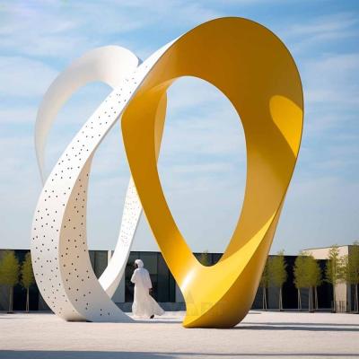 China Abstract International Huge Architectural Circle Sculpture for sale