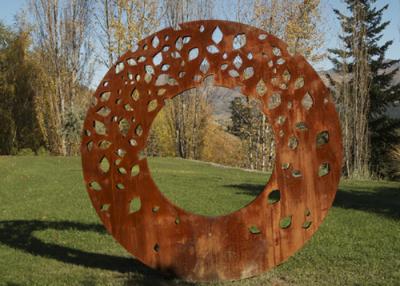 China Laser Cut Outdoor Metal Sculpture , Public Art Sculpture 180cm Diam for sale