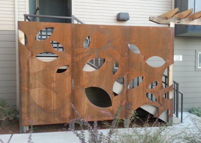 China 3.0mm Thick Entrance Corten Steel Garden Sculpture Corten Steel Screen for sale