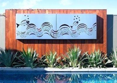 China Decorative Outdoor Metal Wall Sculpture Stainless Steel Wall Mounted Screen Custom Size for sale