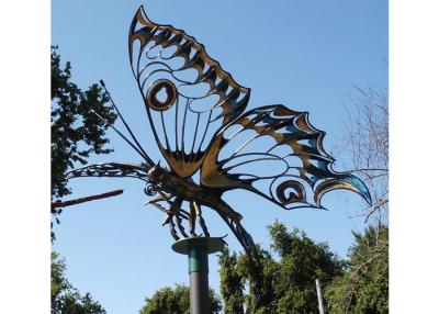 China Riesiges Garten-Insekten-Metallskulptur-Edelstahl-Schmetterling im Freien für Landschaft zu verkaufen