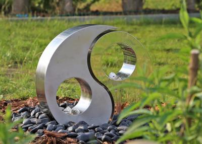 China Garten-Edelstahl-Skulptur poliert und Statuen moderner Kunst Matts Yin Yang zu verkaufen