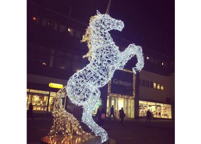 China Escultura del caballo del alambre increíblemente de acero, escultura de acero del caballo en venta