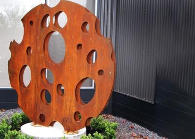 China Abstract 200cm Height Corten Steel Garden Decor Statue for sale