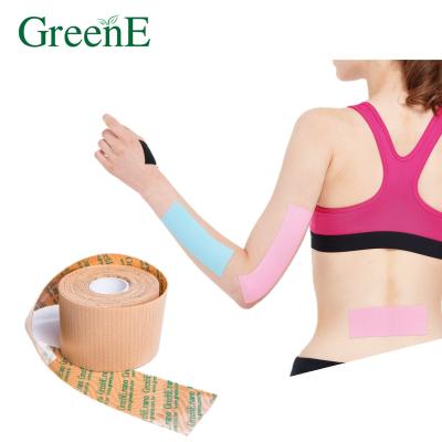 China GreenE Breathable PAIN RELIEF 500cm-ROL (SKIN) TAPE for Athletes for sale