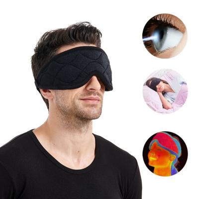 China Detox Block Lightweight Soft Comfort Improve Sleep Quality Dry Eyes Heaters Insomnia Therapy Far Infrared Fluffy Eye Mask for sale