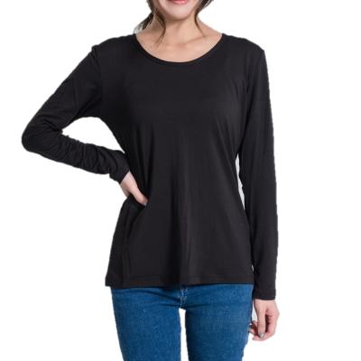 China WOMEN'S (L) Therapeutic FIR GREENE-RTS No Skin Sensitization LONG SLEEVES (Black) Organic for Circulation and Recovery for sale