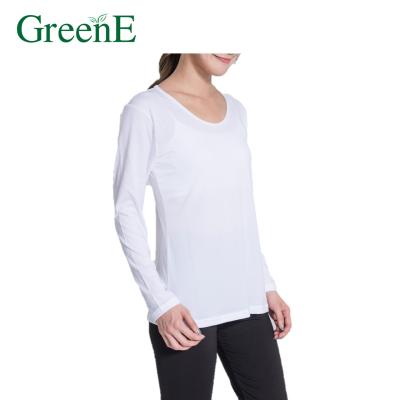 China GreenE-BtD Sensitization Free Skin FIR LONG SLEEVES (WHITE) WOMEN'S Bio for Circulation and Recovery for sale