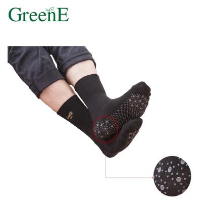 China Bio FIR Emissivity GreenE-RTS CIRCULATION-AID SOCKS (STD-CUSHION) permanent foot-massage (black) for diabetics for sale