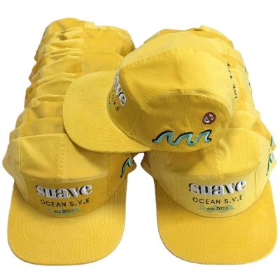 China COMMON Classic Corduroy Custom Five Panel Hat Outdoor Sports Hat Unstructured Hat for sale