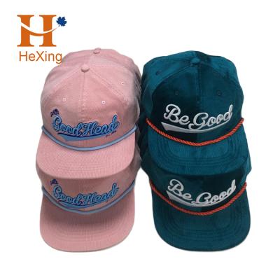 China Best Selling Snapback Hat OEM JOINT Low Profile 6 Panel Corduroy Hat Vintage Snapback for sale