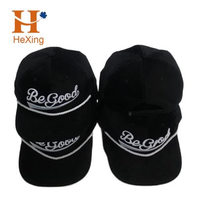 China JOINT Rope Hats Black Gorra Snapback Hat Corduroy Snapback Hat Wholesale Unstructured for sale