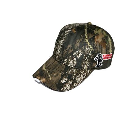 China Camouflage JOINT Custom Hunting Led Lighted Baseball Caps Embroider Led Lights Ball Caps Hats for sale