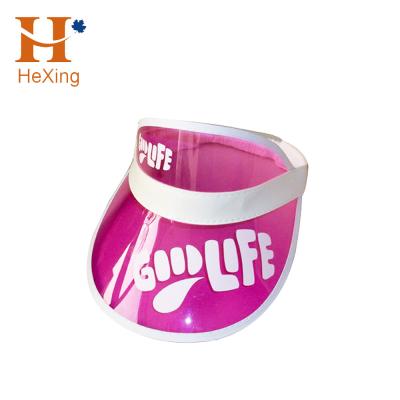 China Custom Plastic Character Visor Sun Protection UV Hats With Printed Logo for sale