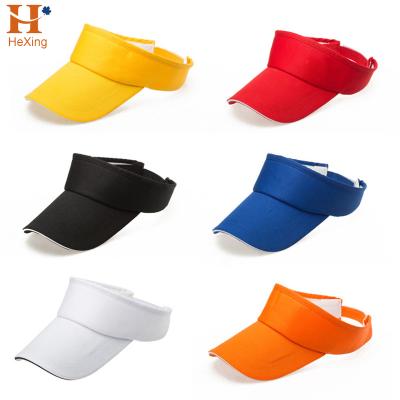 China Wholesale Striped Custom Logo Embroidery Hat And Cap Outdoor Adjustable Sun Visor for sale