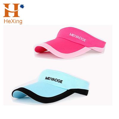 China Fashion men and women polyester striped sun visor hat for tennis for sale