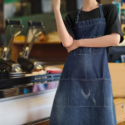 China Custom LOGO Kitchen Apron Apron Cotton Denim Adult New Brand Bib Garden Apron Studio Ready Wholesale Eco-Friendly/Gallery Skin-Friendly for sale