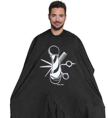 China Eco-friendly Custom Logo Polyester Hairdressing Cape Waterproof Hair Salon Cape for sale