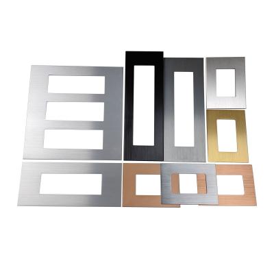 China Industrial Custom Processing Metal Brushed Factory Anodized Aluminum Switch Front Panel Sheet Hairline Finish For Decoration for sale