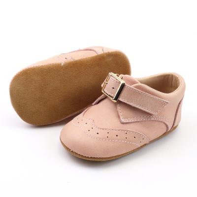 China Light Smile Baby Gold Buckle Shoes Genuine Leather Baby Boy Sneakers Prewalker Shoes For Boys for sale