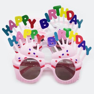 China Cute Funny Fashion Sunglasses Sunglasses Birthday Photo Props Birthday Party Kids and Adults Birthday Glasses for sale