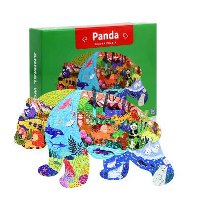 China Eco-friendly High Quality Colorful 180 Pieces Panda Animal Jigsaw Puzzle For Early Children Kids Educational Jigsaw Puzzle for sale