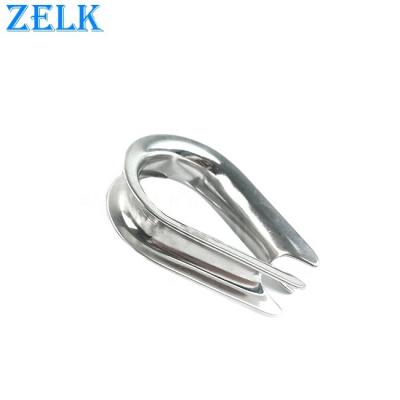 China AISI316 or AISI304 US Type Stainless Steel Wire Rope G411 Thimble for sale