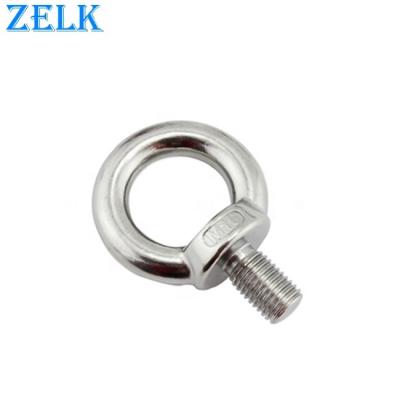 China Stainless Steel High Polished Lifting Bolt AISI304 316 Stainless Steel JIS1168 Rigging Eye Bolt for sale