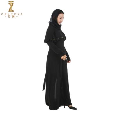 China Fashion Women's Long Sleeve Batwing Hooded Casual Dress Muslim Muslim Long Dress Wholesale Islamic Prayer Islam Cardigan Key S-3XL for sale