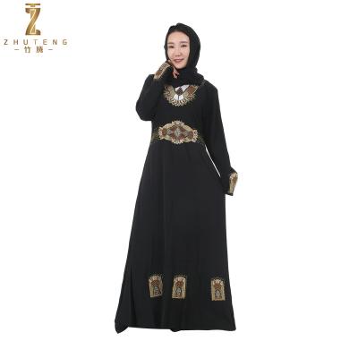 China Luxury Embroidered Abaya Muslim Dress NEW 2020 OEM Polyethersulfone Islamic Ladies Long Dresses For Dubai Middle East for sale