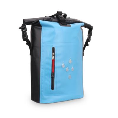 China With slice reflective water sports outdoor sport customize PVC material waterproof dry bag 25L customized logo for sale