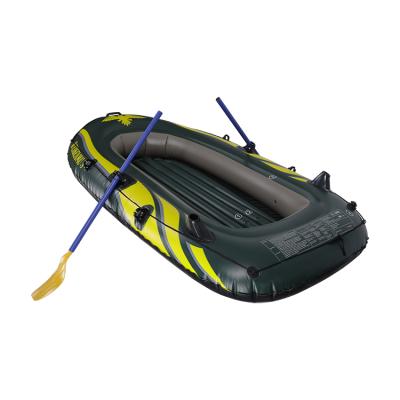 China Folding Outdoor Ocean Kayak Water Entertainment 2 Person Rubber Inflatable Fishing Kayak with Oars for sale