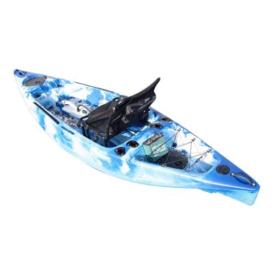 China Fishing Touring Rowing Sightseeing Fishing Kayak 10.8ft Con Pedal Foot One Person Pedal Kayak New Pesc Kayak For Sale for sale