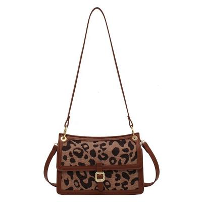 China Wholesale High Quality Trendy Fashion Leopard Print Design Ladies Shoulder Bag Style Messenger Bag Handbag for sale