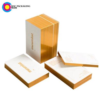 China Custom Luxury Gold Edge Business Name Bissnes Cards of Europe for sale