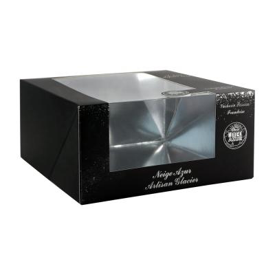 China Custom Silver Hand Fold Window Cake Box for sale