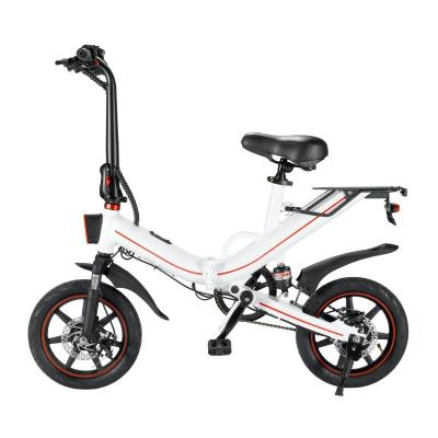 China Free Shipping 400w EU and USA Warehouse High Quality Powerful Electric Bicycle Aluminum Alloy Electric Tricycle 14 Inch Mini Foldable Bike Ebike for sale