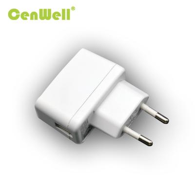 China CE GS Certificated 5V 1A Adapter For Mobile Phone European EU Plug Type USB Power Adapter CW0501000 for sale