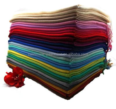 China Excellent Quality Best Price Plain Dyed Solid Color Cashmere Ladies Pashmina Shawl for sale