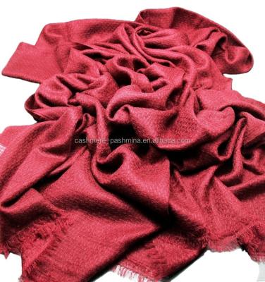 China European American New Trendy Soft Thin Pure Cashmere Mesh Pashmina Ring Shawl Nepal Cashmere Shawl for sale