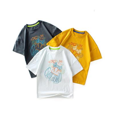 China Cotton Shorts Anti-Shrink T-shirt For Kids OEM Customized Kids Clothing Summer Blank T-shirts With Print Logo for sale