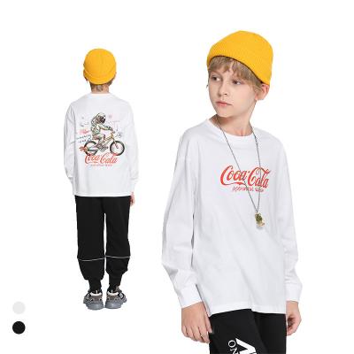 China Hot Selling Anti-wrinkle Cotton Long Sleeve 100% Sublimation T-shirt For Kids Plain White Tees To Print Kids for sale